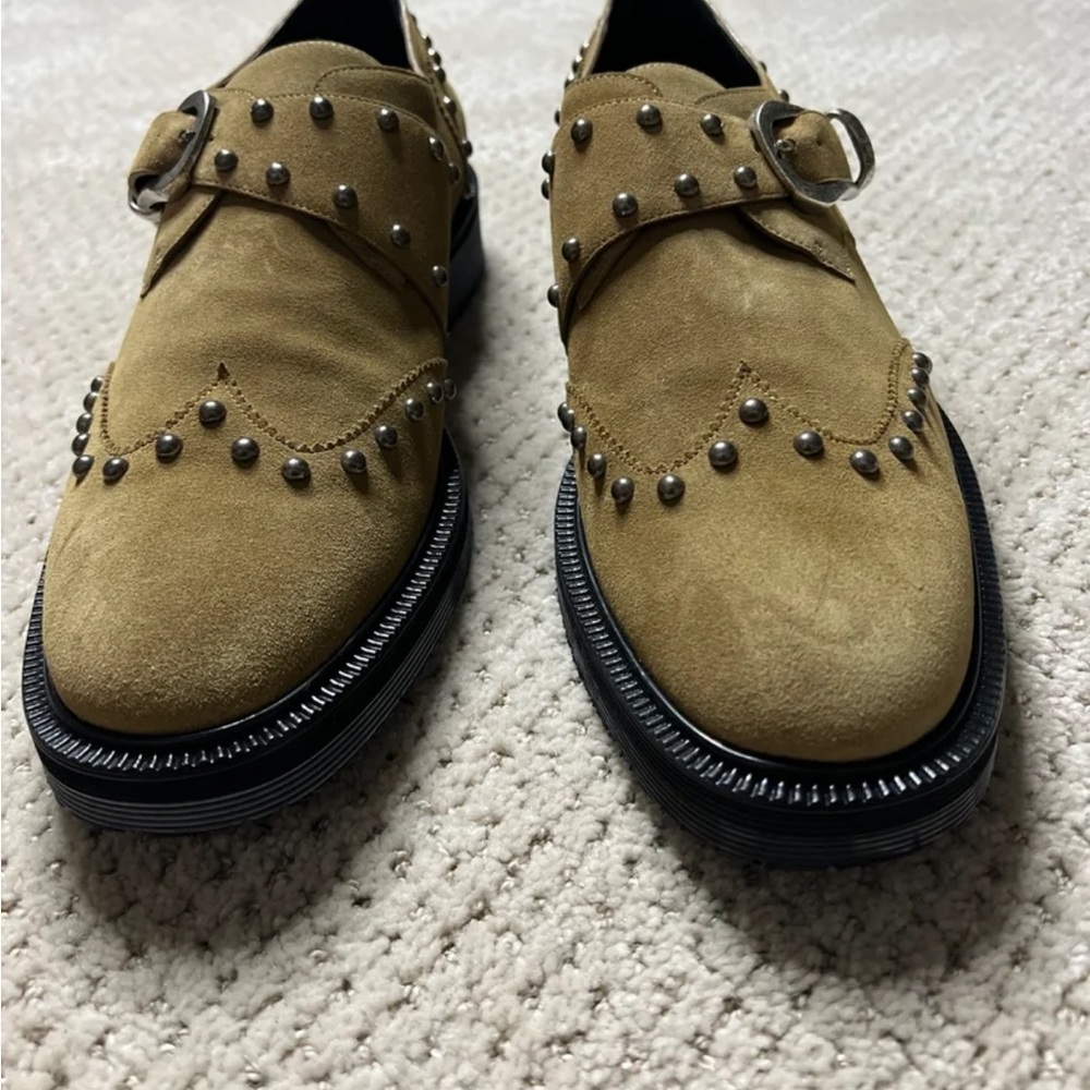 Giuseppe Zanotti Men Leather Monkstrap Oxford Shoes Size 45